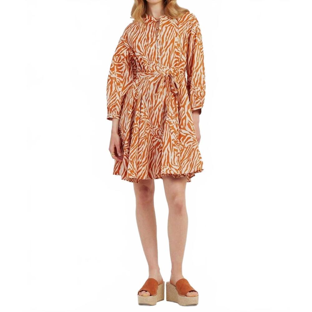 NEW AN'GE stay true tie waist dress in camel